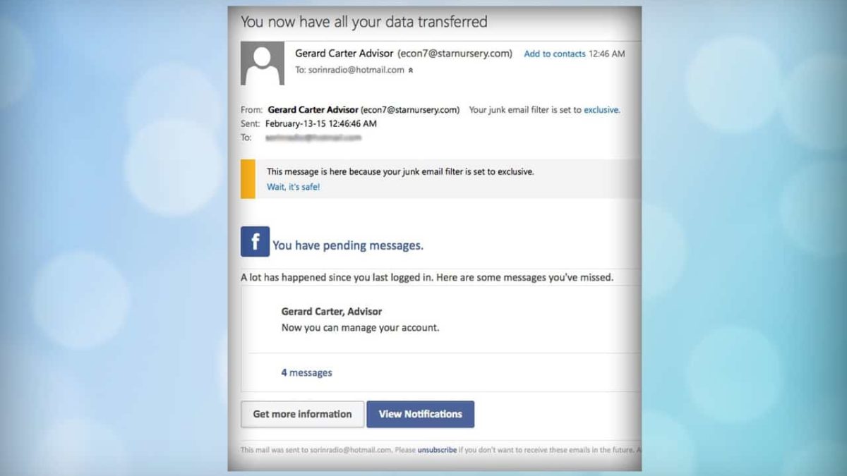 Facebook Notification Scam Scam Detector