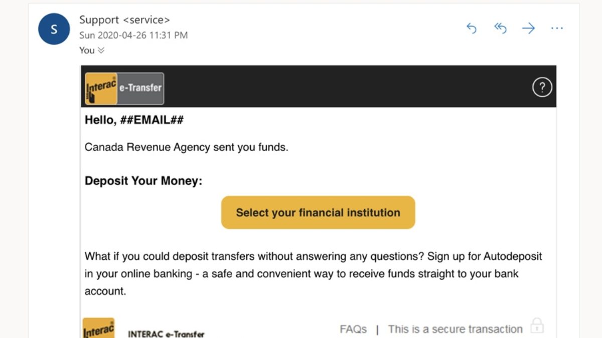 E Mail Money Transfer Scam Detector