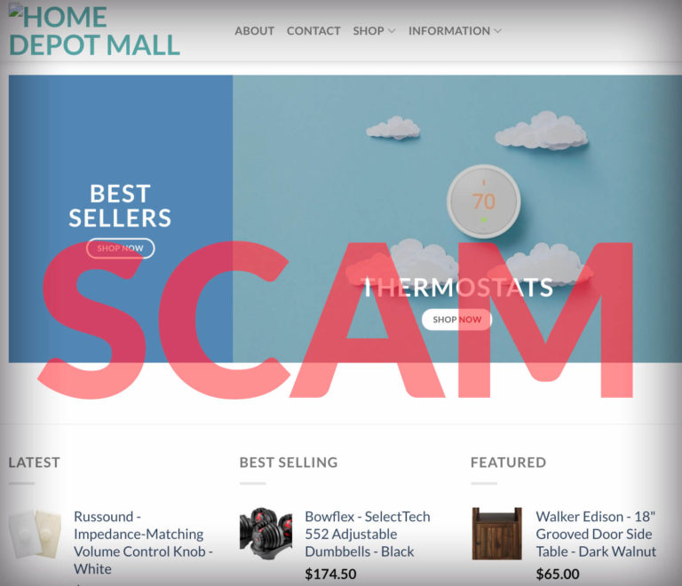 Home Depot Mall Scam (2020) Scam Detector