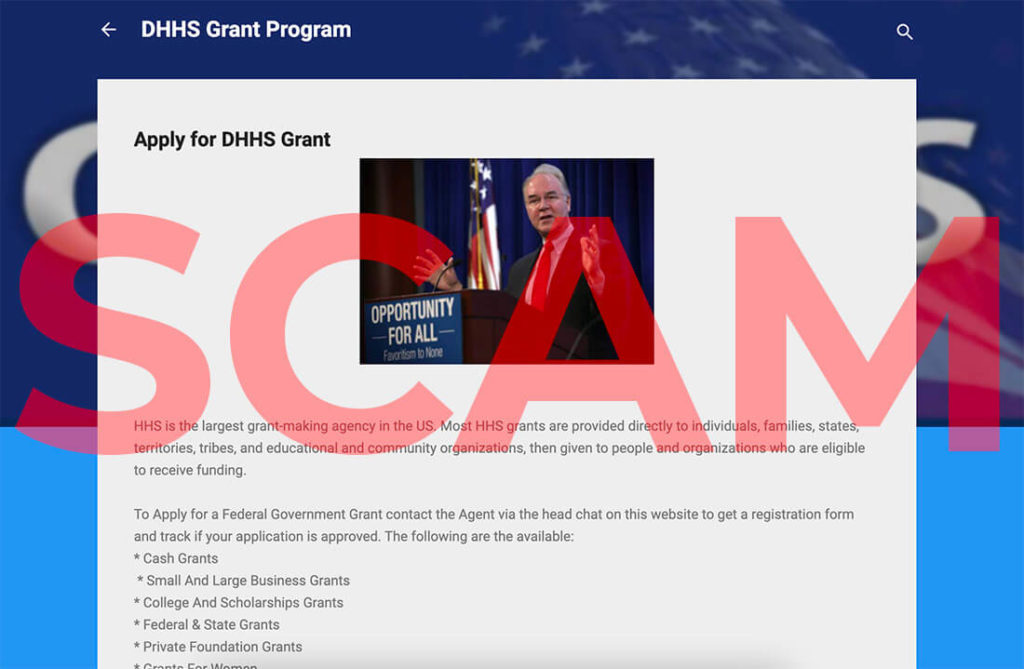 DHHS Grant Program On Facebook (2024) Scam Detector