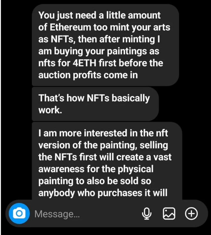 NFT art scam
